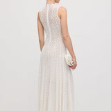 Elegantne Pointelle Varrukateta Maxi Kleid