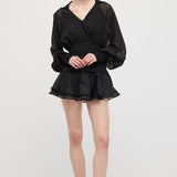 Üksik Lanterni Varrukaga Mini Kleit