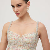 Decorative Boucle Mini Dress