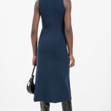 Trendikas A-line Kootud Midi Kleid