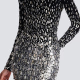 Mini Kleid mit Degradee Kristall-Effekt