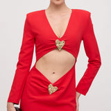 Maxi Kleid mit Herzdetails
