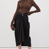 Asümmeetriline Plisseeritud Maxi Kleit