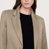 Sleek Satin Blazer Mocha Chai's