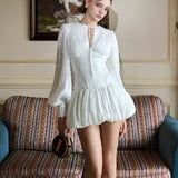 Mini Kleit Üksiku Lanterni Varrukaga