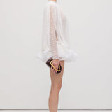 Mini Kleit Läbipaistva Pitsiga ja Volangidega