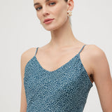 Polka Dot Print Midi Dress