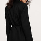 Kangast Drapey Twill Wrap Blazer Mustas