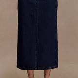 Denim Midi Seelik Indigosinises