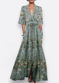 Romi - Elegantne lilleline maxi kleit