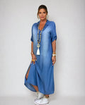 Ibiza | Maxi Denim Kleit Moodsa Detailidega