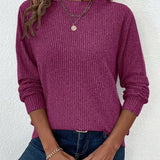 Ribbeltrui met ronde hals