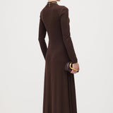 Maxi Kleid mit Metallic-Dekor aus Jersey