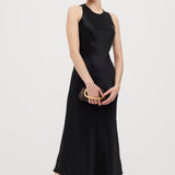 Satiinist Kootud Midi Kleid