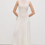 Elegantne Pointelle Varrukateta Maxi Kleid