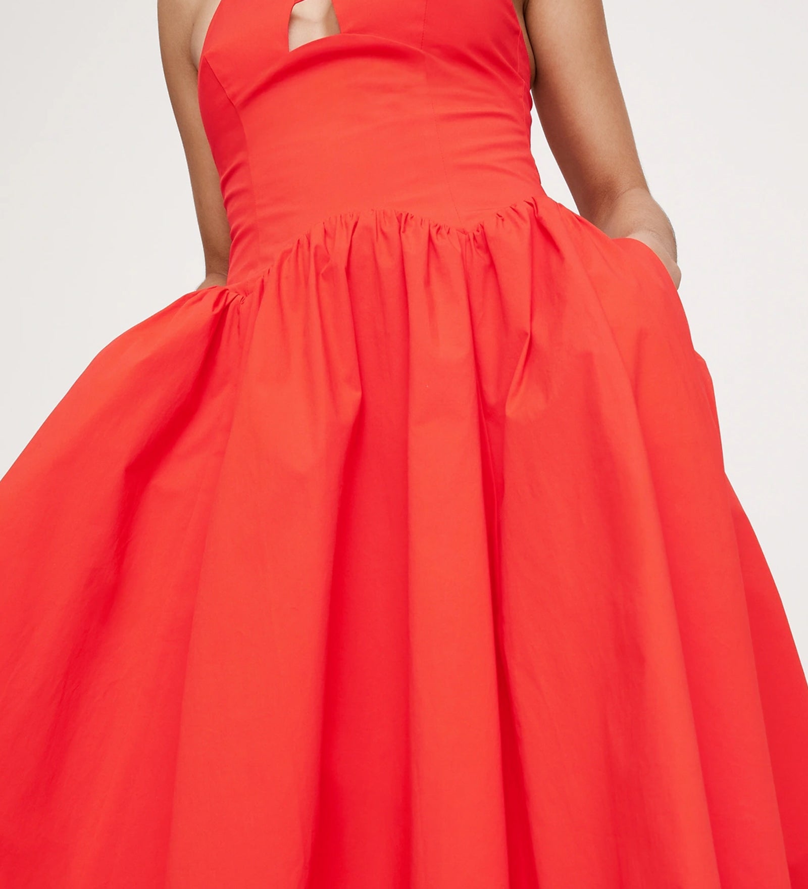 Veniv Cotton Poplin Midi Dress