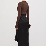 Asümmeetriline Plisseeritud Maxi Kleit