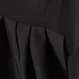 Asümmeetriline Ühe Õla Jersey Midi Kleit Mustas