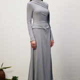Stiilne Fikseeritud Drapeeritud Maxi Kleid