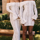 Retro Lilleline Mini Kleit Õlavarrele