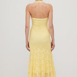 Halter Lace Midi Kleid