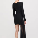 Võimas Asümmeetriline Mini Kleit Kaunistustega