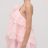 Roosa kihiline halteri mini kleit