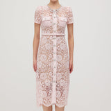 Translucent Diamante Satin Midi Dress