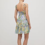 Mini Kleid mit Lilleline Muster und Smock-Details