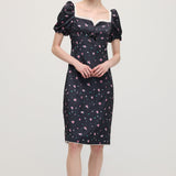 Lilleline Puff Sleeve Midi Kleid