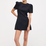 Mini Kleid Lühikeste Varrukatega ja Perlise Seljaga