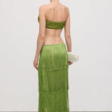 Roheline Bralette ja Kihtskirt Komplekt" could be rewritten as "Roheline Bralette ja Kihtskirt Set.