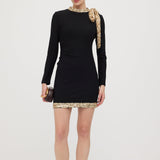 Mini Kleid mit Glänzender Schleife