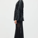 Vegan Nahk Blazer Mustas