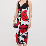 Lilleline Jacquard Kootud Midi Kleid