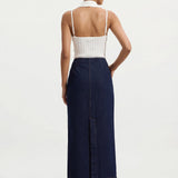 Denim Midi Seelik Indigosinises