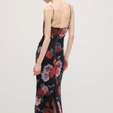 Varrukateta Roosi Prindiga Maxi Kleid