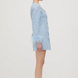Glittering Boucle Mini Dress with Sleeves