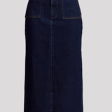 Denim Midi Seelik Indigosinises