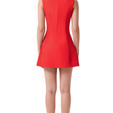 Punane Kuldne Mini Kleid