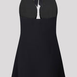 Must Šifoon Halter Mini Kleid