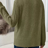 Ribbeltrui met ronde hals