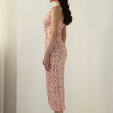 Diamante Riided Midi Kleit Roosa