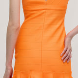 Rüüfli tekstuuriga varrukateta mini kleit