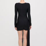 Võimas Asümmeetriline Mini Kleit Kaunistustega