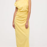 Asümmeetriline Üks Õlg Midi Kleit