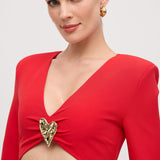 Maxi Kleid mit Herzdetails