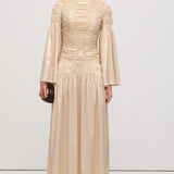 Maxi Kleid mit Metallischem Elastik-Detail