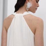 Tikkitud Ramie Midi Kleid