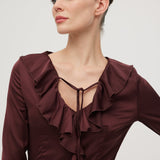 Rüüstatud satiinist mini kleit